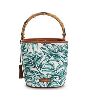 Enzo Angiolini Green Shoulder Bag with Bamboo Handle